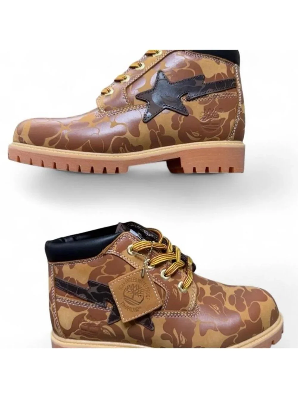 A Bathing Ape (BAPE) Men's Brown and Tan Boots